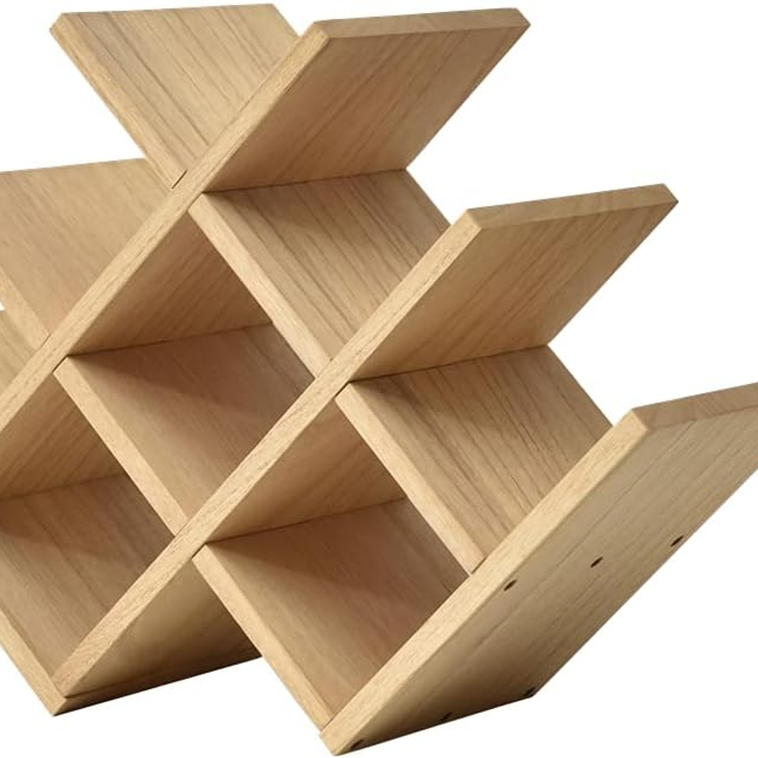 3-Tier Wooden Wine Rack (8 Bottles)