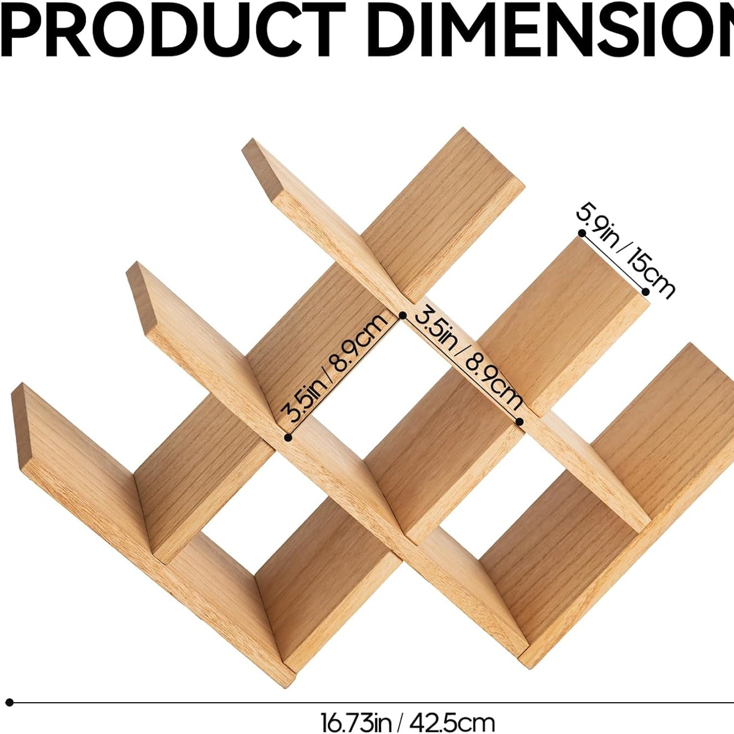 3-Tier Wooden Wine Rack (8 Bottles): image 7