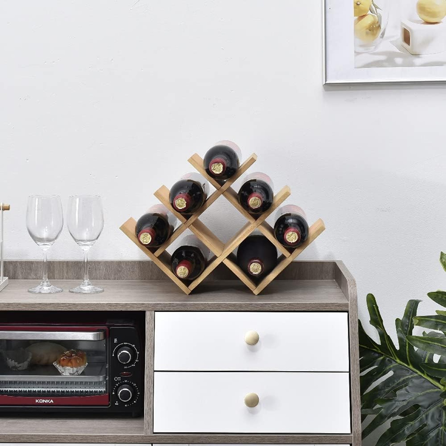 3-Tier Wooden Wine Rack (8 Bottles): image 10