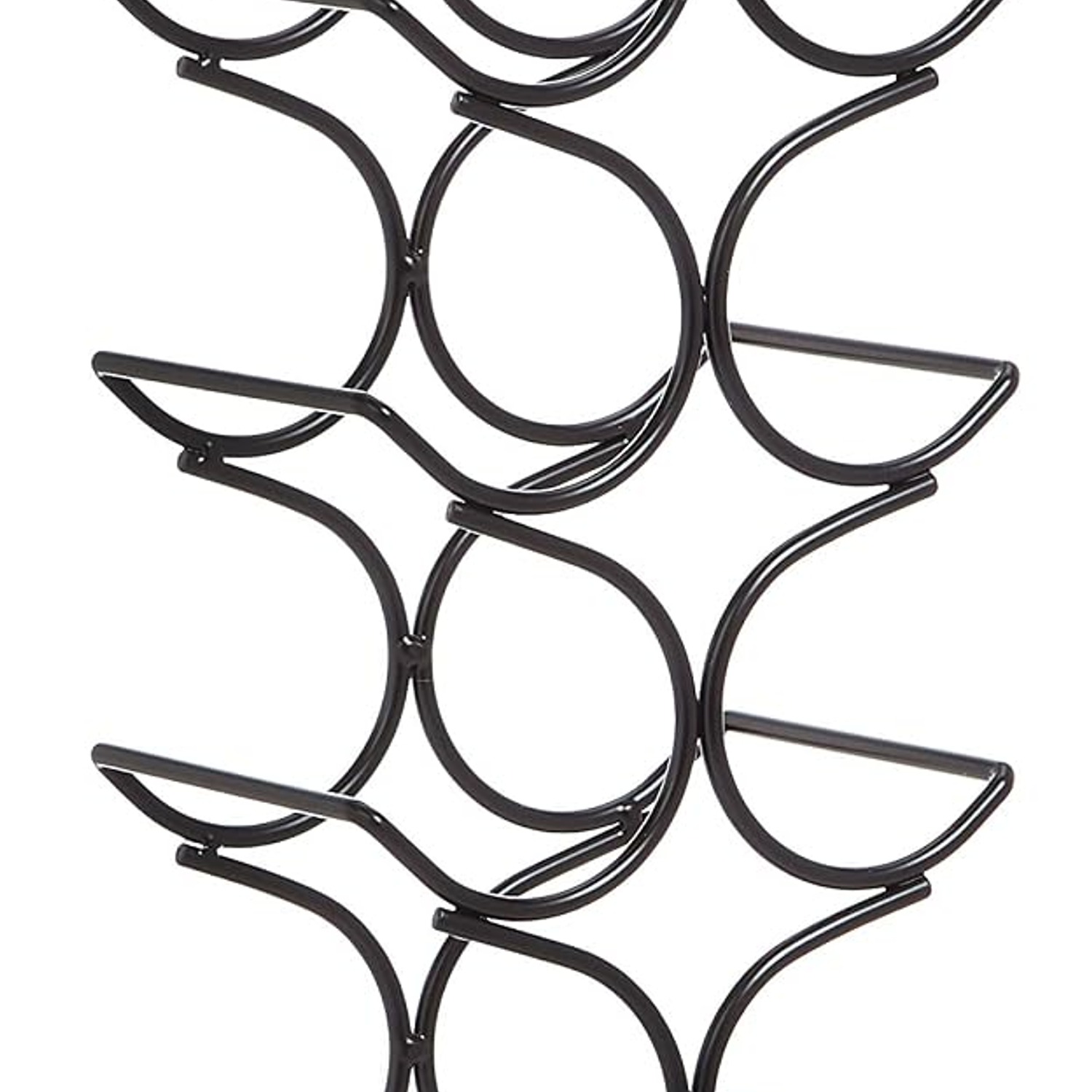 Black 12-Bottle Freestanding Wine Rack