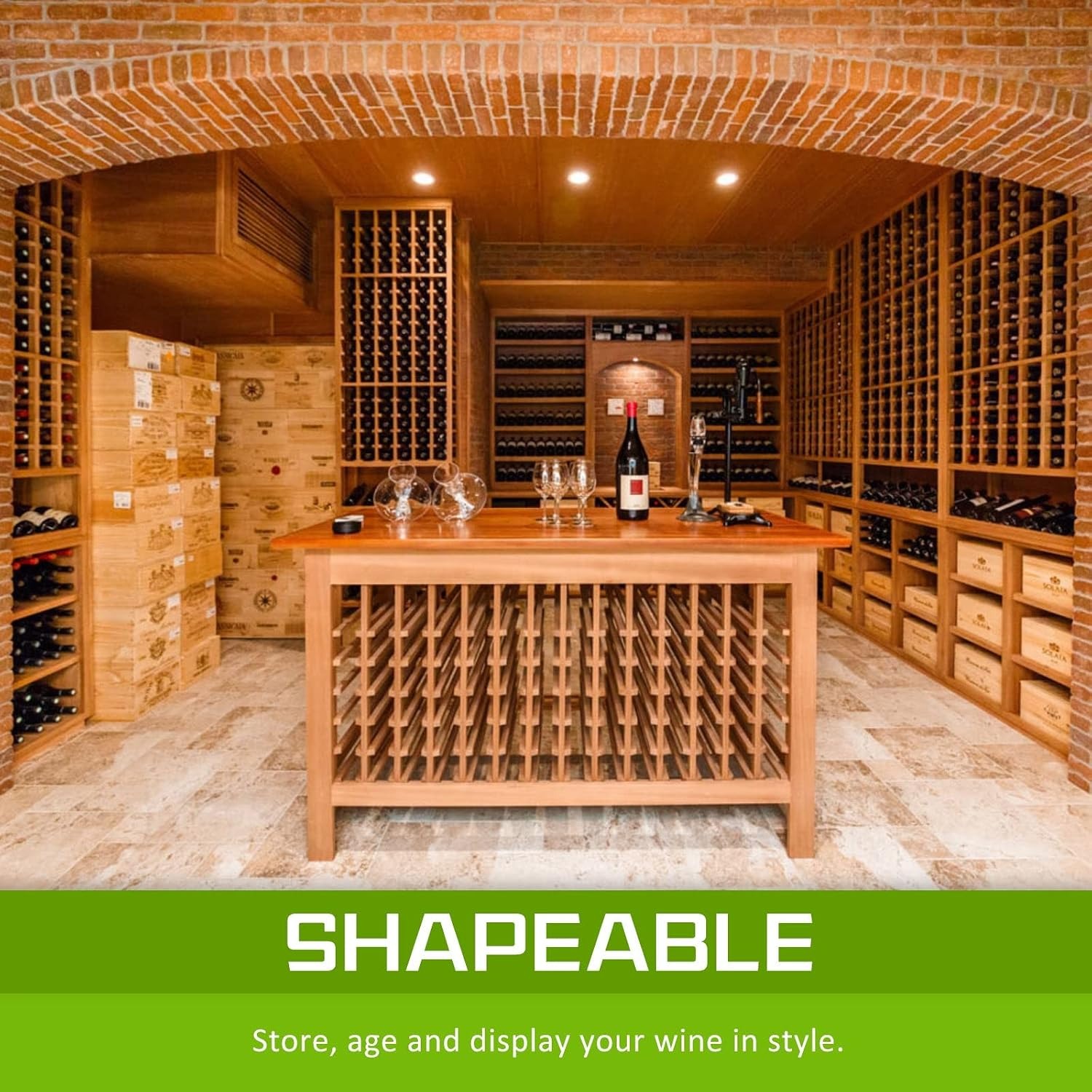 Home Ready 20 Bottle Timber Wine Rack