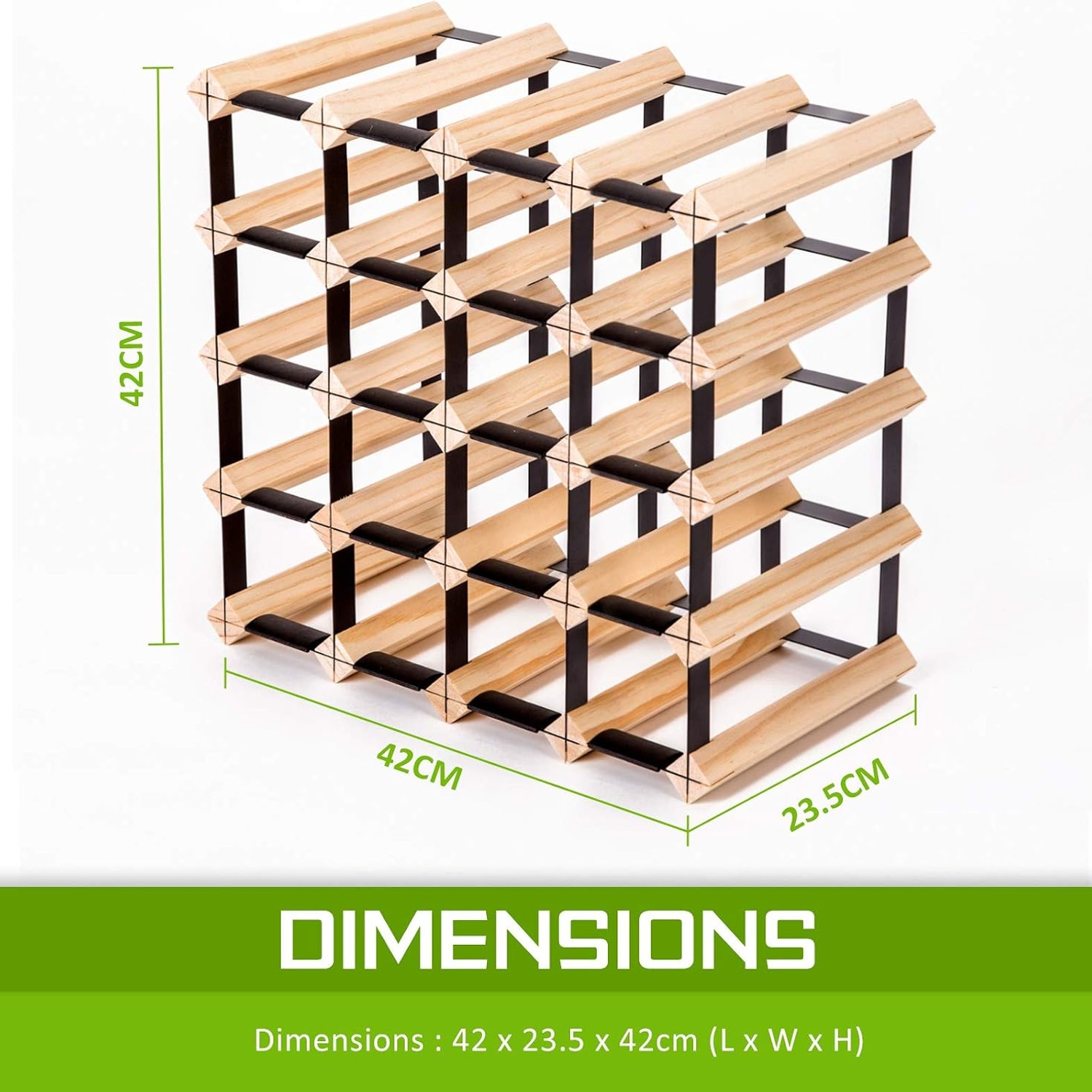 Home Ready 20 Bottle Timber Wine Rack