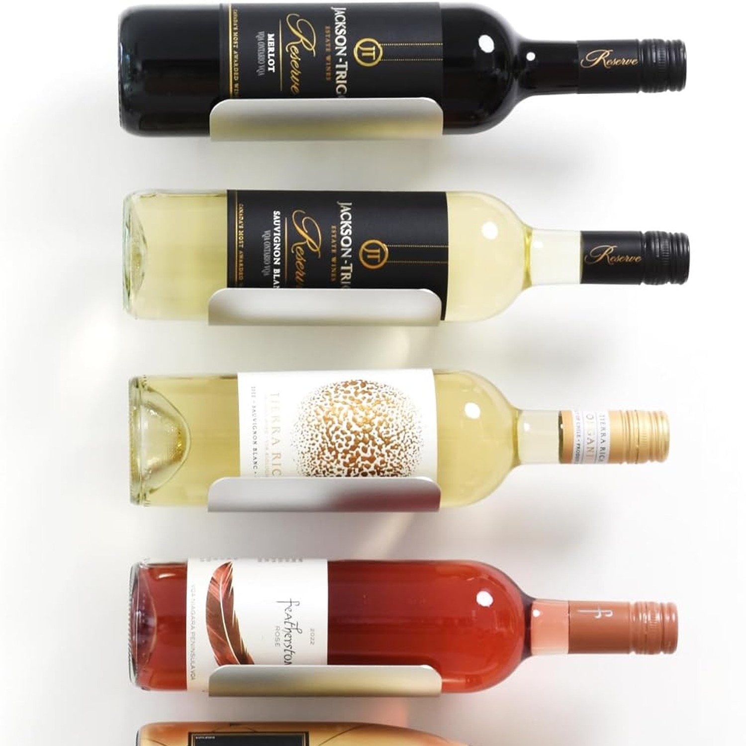 Wall Mounted Wine Bottle Rack (Set of 6)