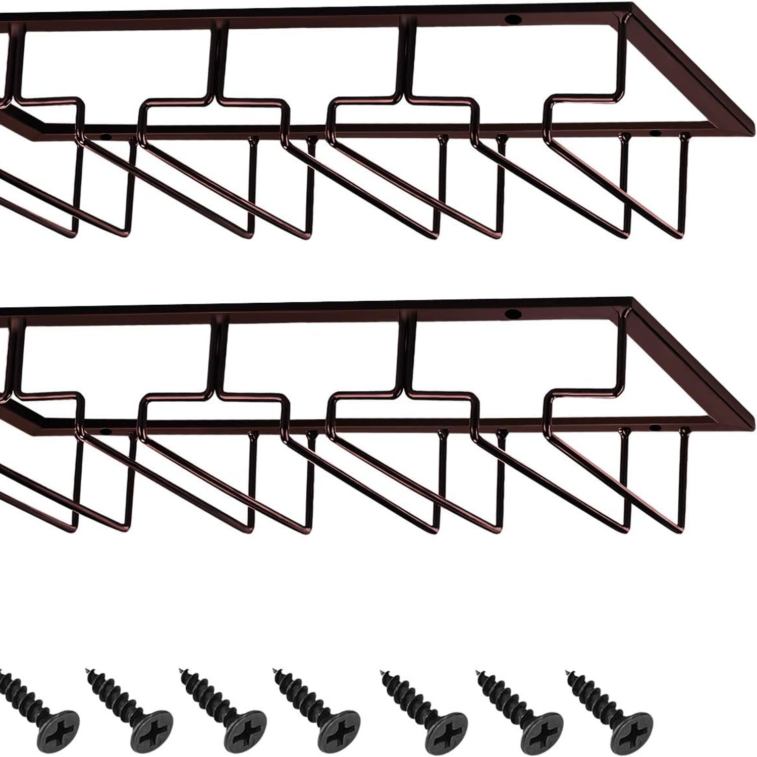 4 Row Under Cabinet Wine Glass Rack: image 10